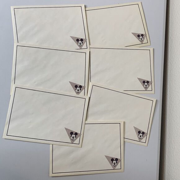 Vintage Disney Mickey Mouse Off White Ivory Envelopes Only 4x6 Lot Of 7 - Picture 1 of 2
